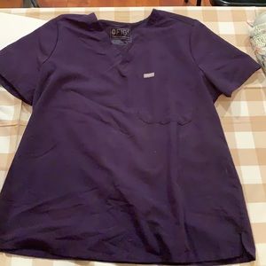 XL purple figs scrub top